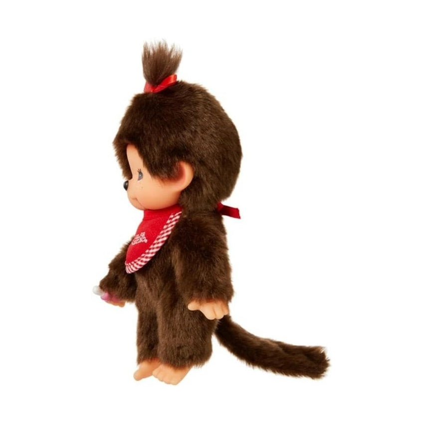 Peluche Monchhichi Premium Standard S Marrón Niña, Talla S, 21.5cm