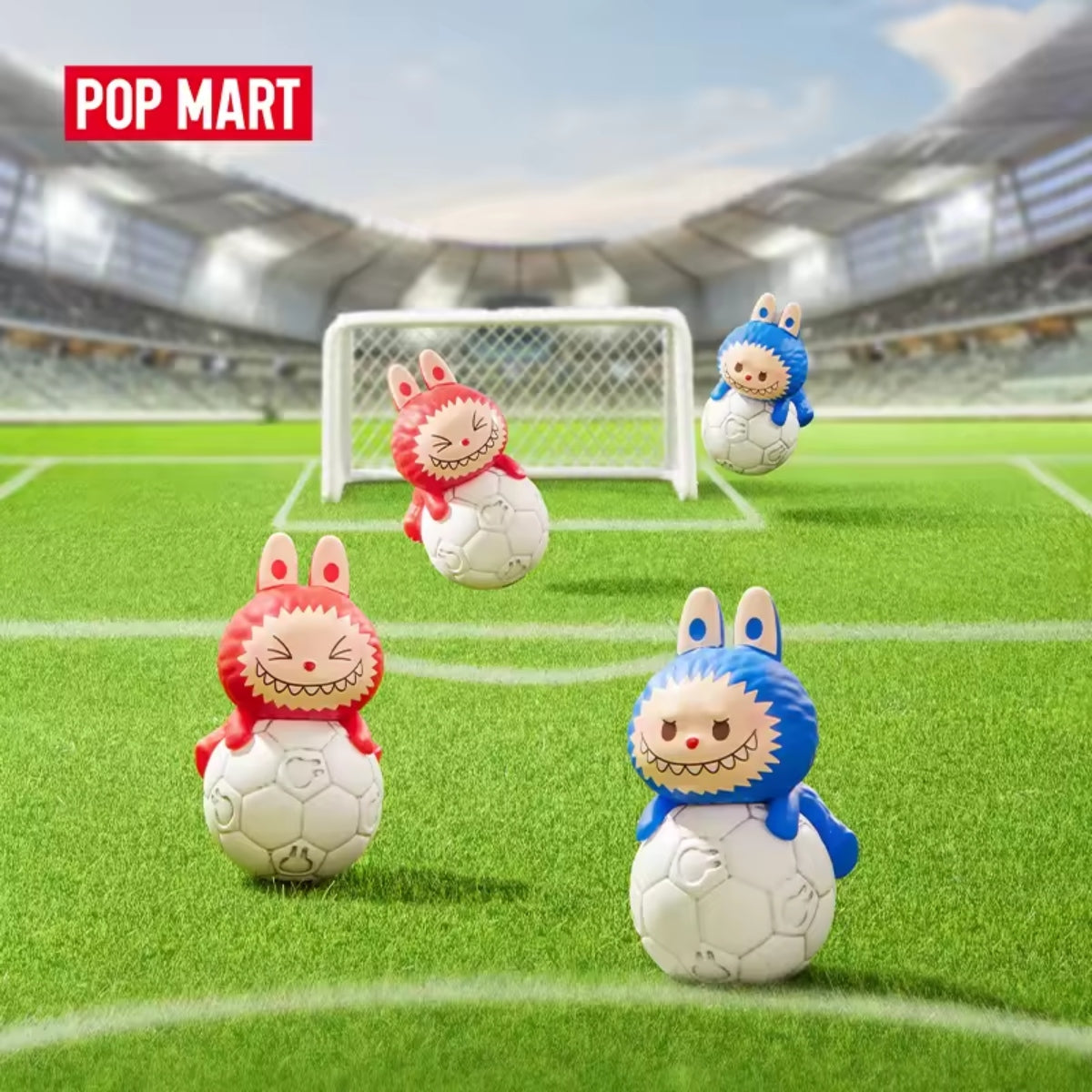 POP MART POP BEAN THE MONSTERS conjunto de fútbol en el Reino Unido (Set exclusivo de Reino Unido)
