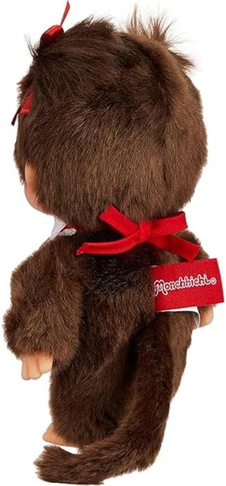 Peluche Monchhichi Premium Marrón Standard Niña, Talla S, 20cm